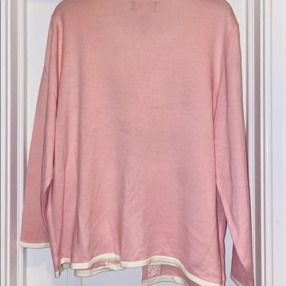 NEW GORGEOUS PINK/WHITE PLUS SIZE 1X SWEATER❣️ - Picture 5 of 6
